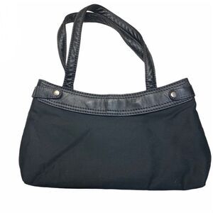 Black Handbag with Leather Straps